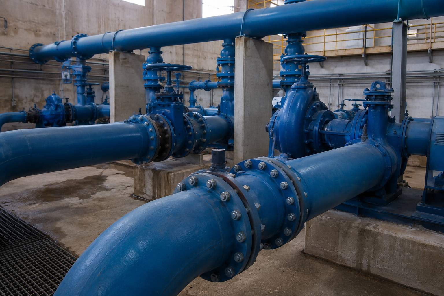 Water works distribution piping application for Synbase plate flanges