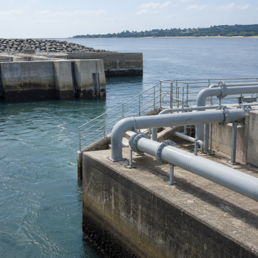 Marine and water infrastructure weld neck flange application