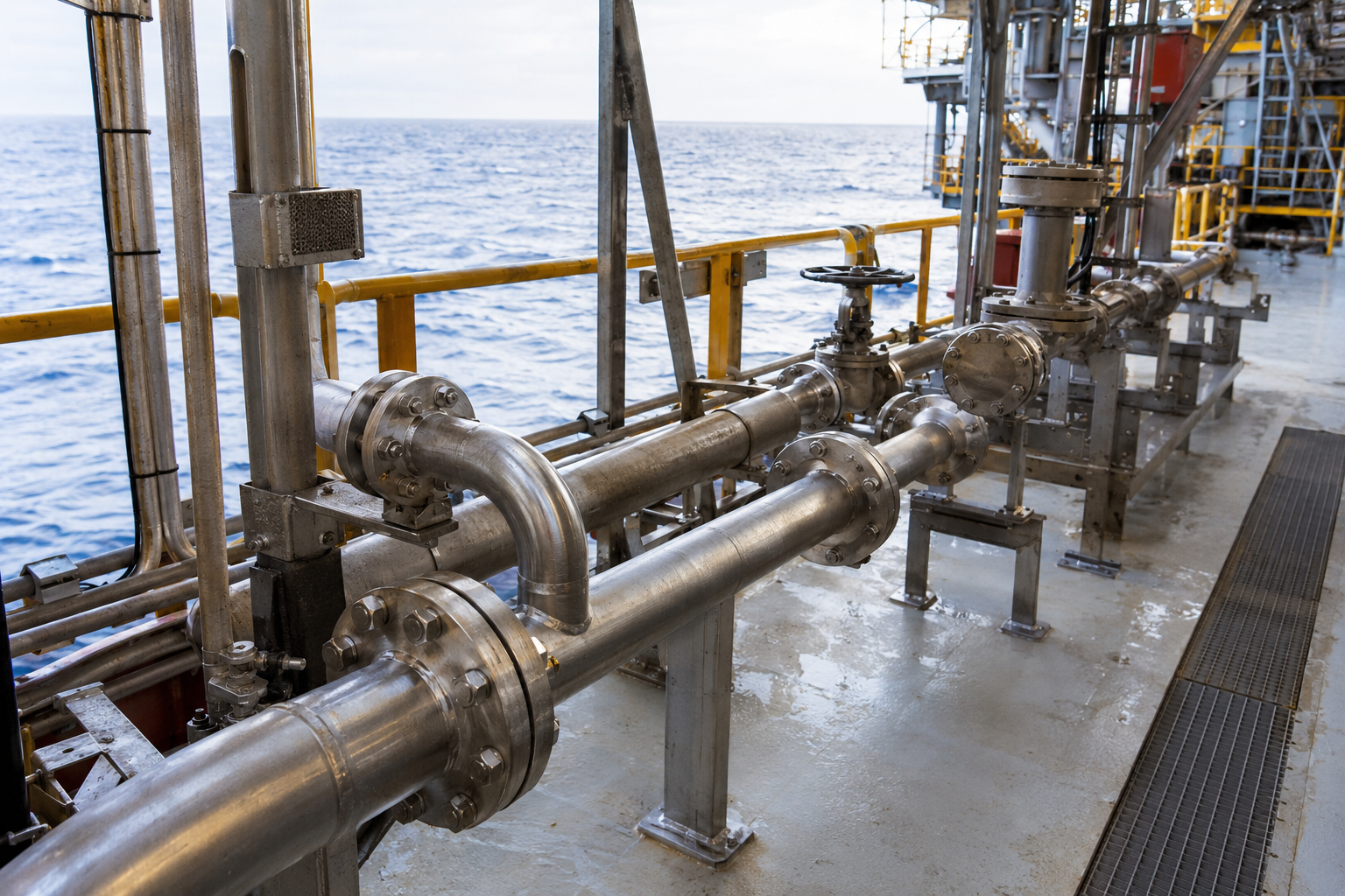 Marine and offshore service water piping application for Synbase plate flanges