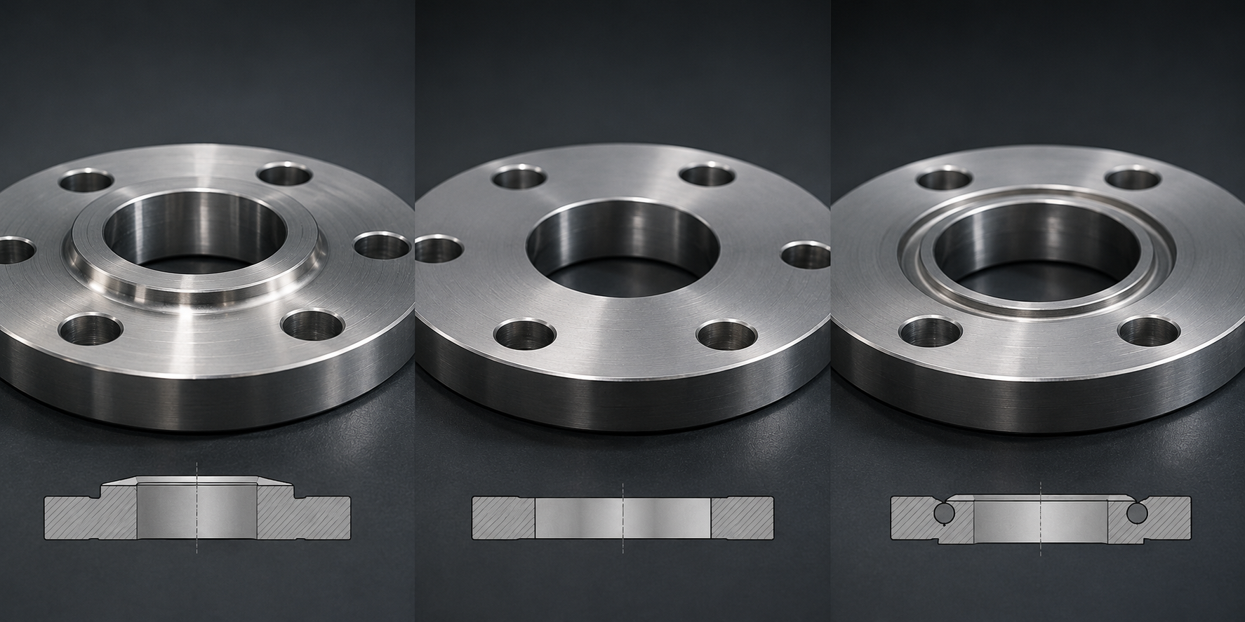 Stainless Steel Flange Face Types: RF, FF, RTJ