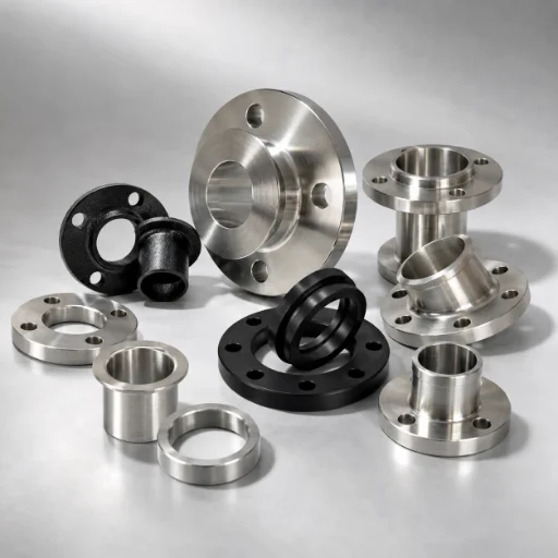Lap joint flange for stub-end piping systems