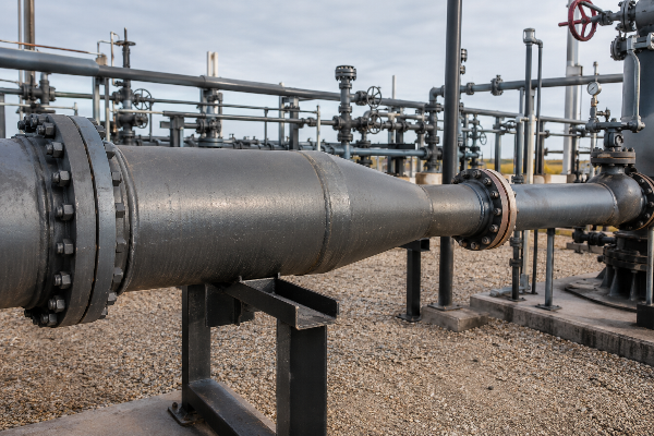Concentric steel reducer in an oil and gas gathering and transmission pipeline
