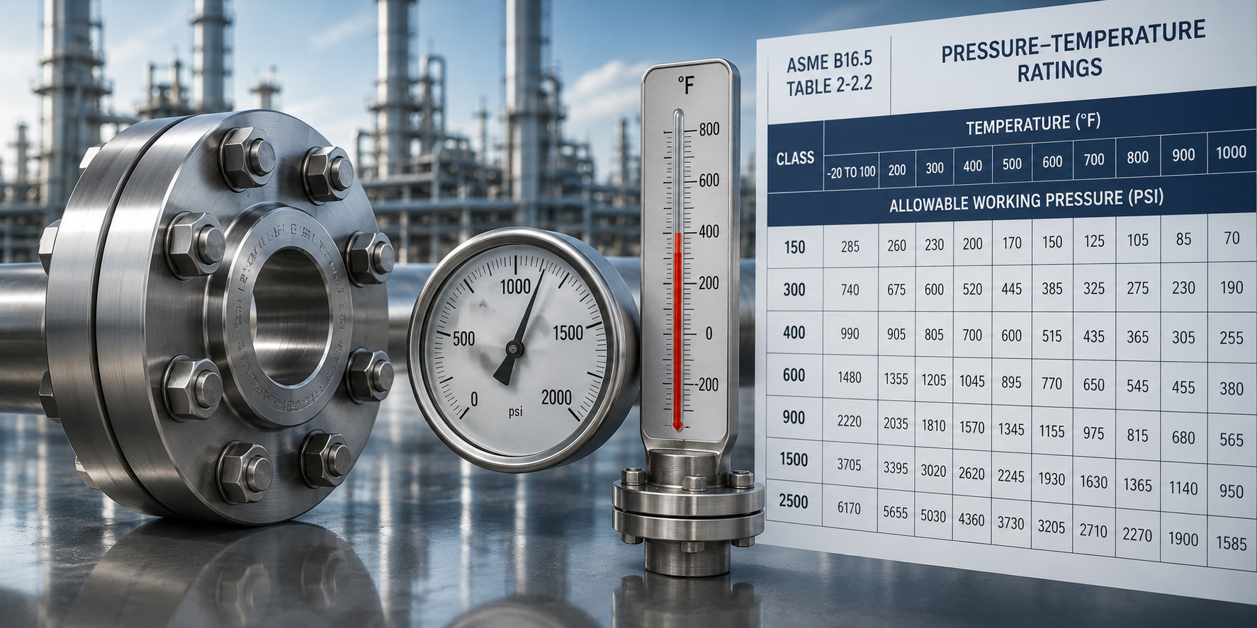 Pressure Class and Temperature Specs