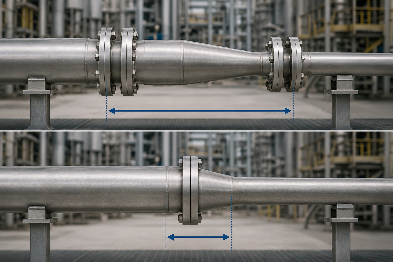 Shorter overall run length installation