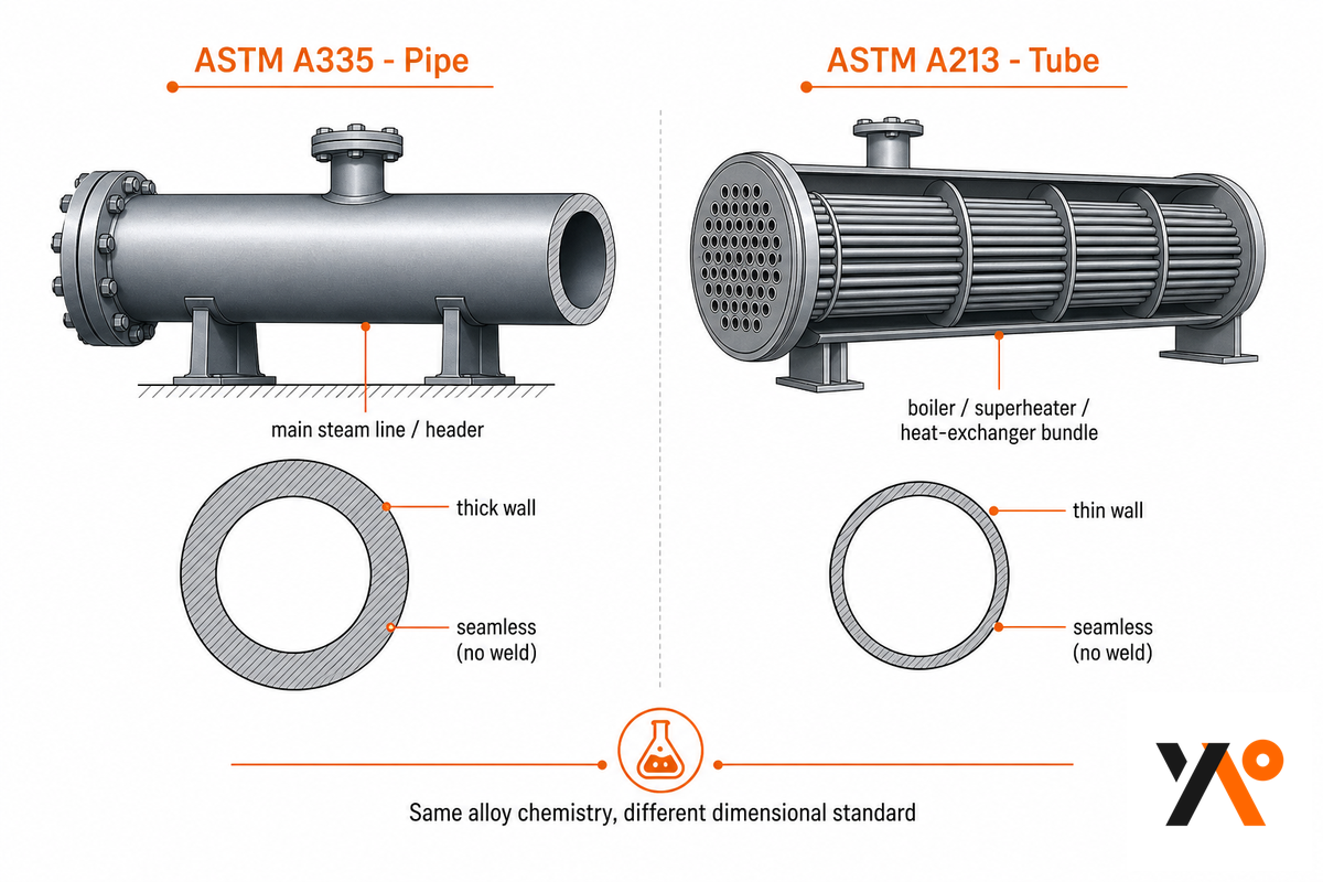 ASTM A335 / ASME SA335, The Standard That Governs This Pipe (and Its Tube Cousin) — Synbase Steel