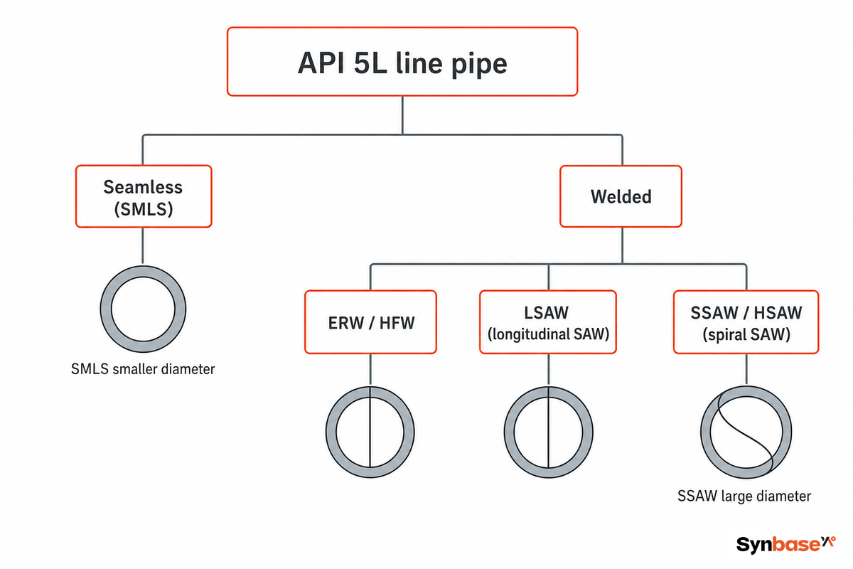 Seamless vs Welded (SMLS / LSAW / SSAW / ERW): The Myth and the Rule — Synbase Steel