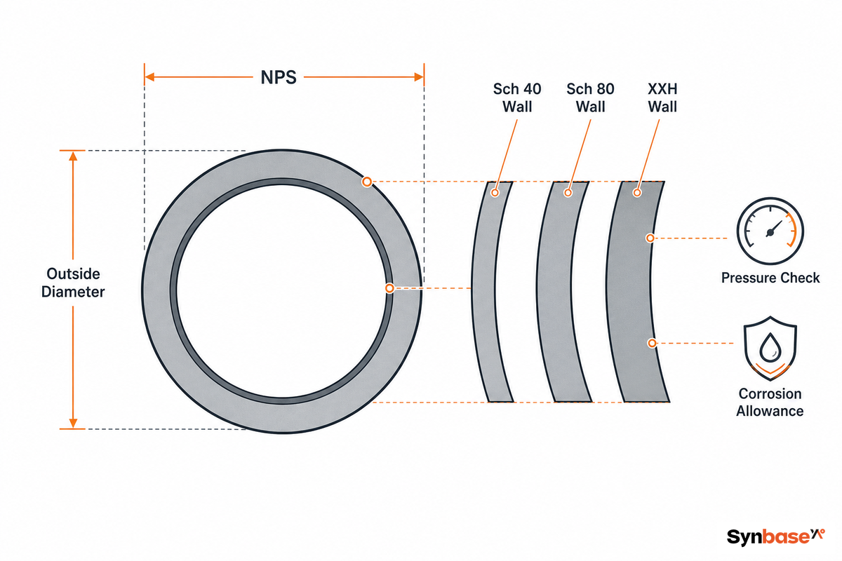 Reading Schedule, Wall Thickness & Size: Sizing Seamless Pipe to Pressure — Synbase Steel