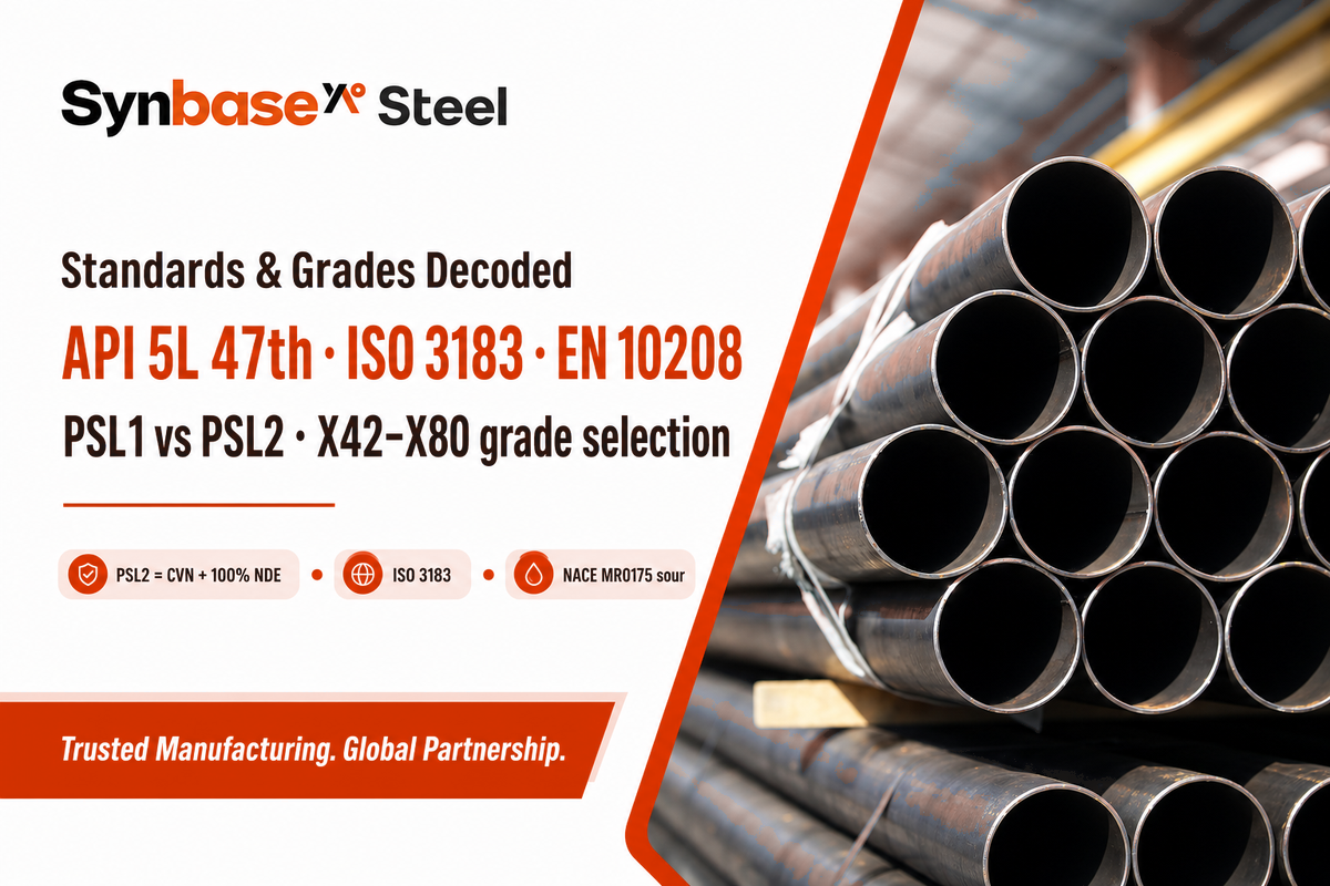 LSAW Standards & Grades Decoded: API 5L, ISO 3183, EN 10208 & PSL1 vs PSL2 — Synbase Steel