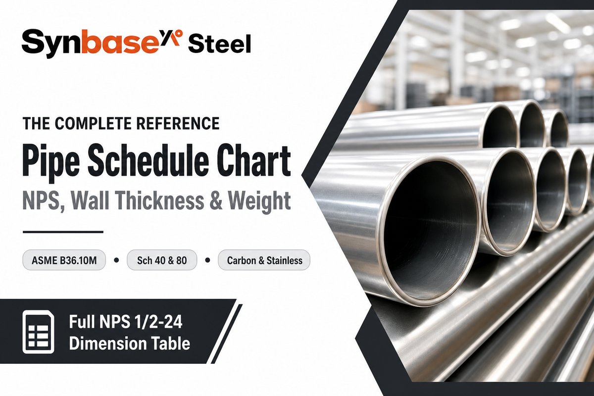 Pipe Schedule Chart: NPS, Wall Thickness & Weight (2026)