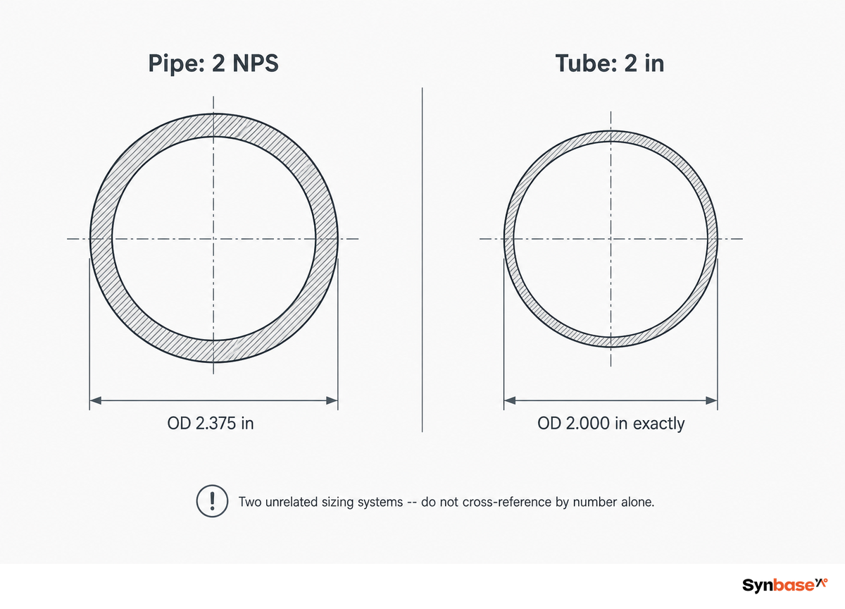 Pipe Schedule vs Tube Gauge, Don't Confuse the Two Systems — Synbase Steel