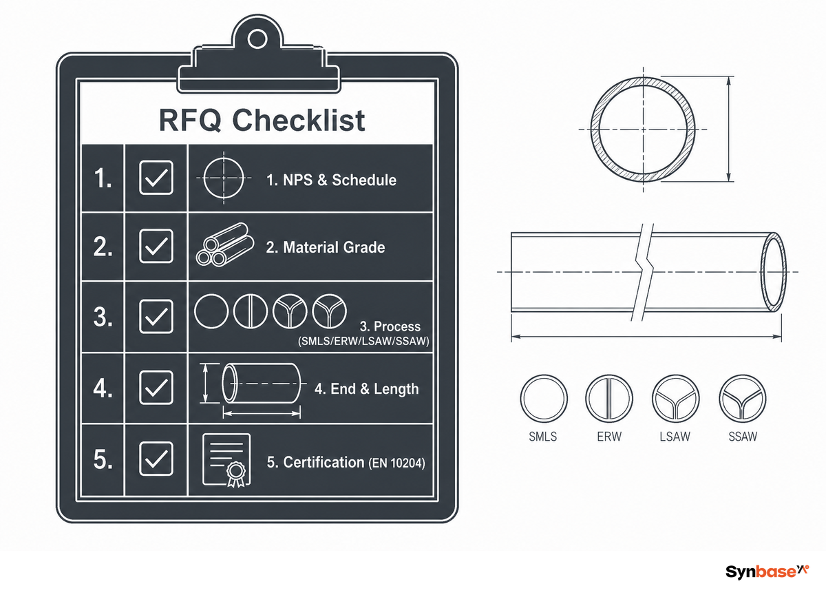 How to Use This Chart When Placing an Order (RFQ Checklist) — Synbase Steel