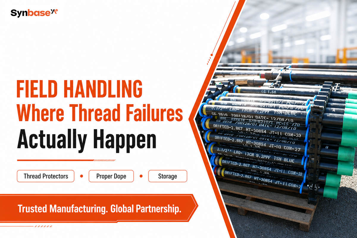 Field Handling — Why Most Thread Failures Happen at the Rig, Not the Mill — Synbase Steel