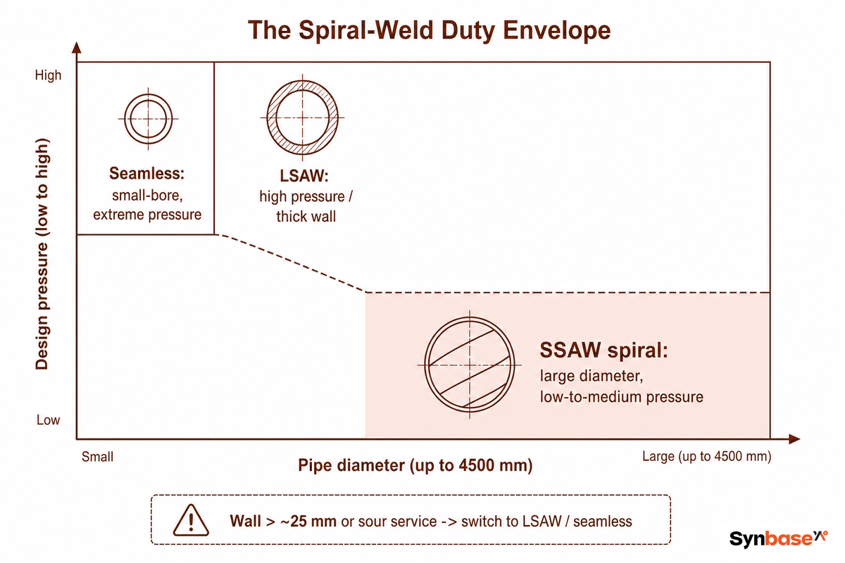 The Honest Limitations: Where Spiral Welded Pipe Is the Wrong Choice — Synbase Steel