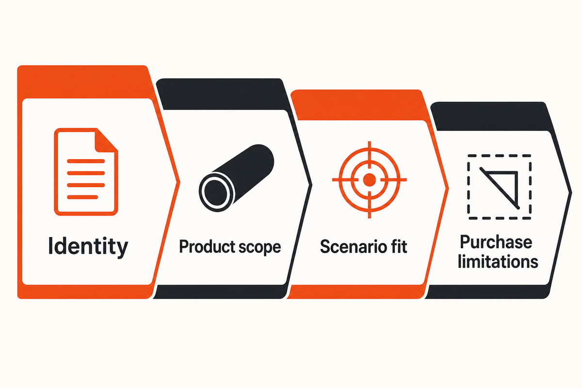Read each manufacturer by identity, product scope, scenario fit and purchase limitations.