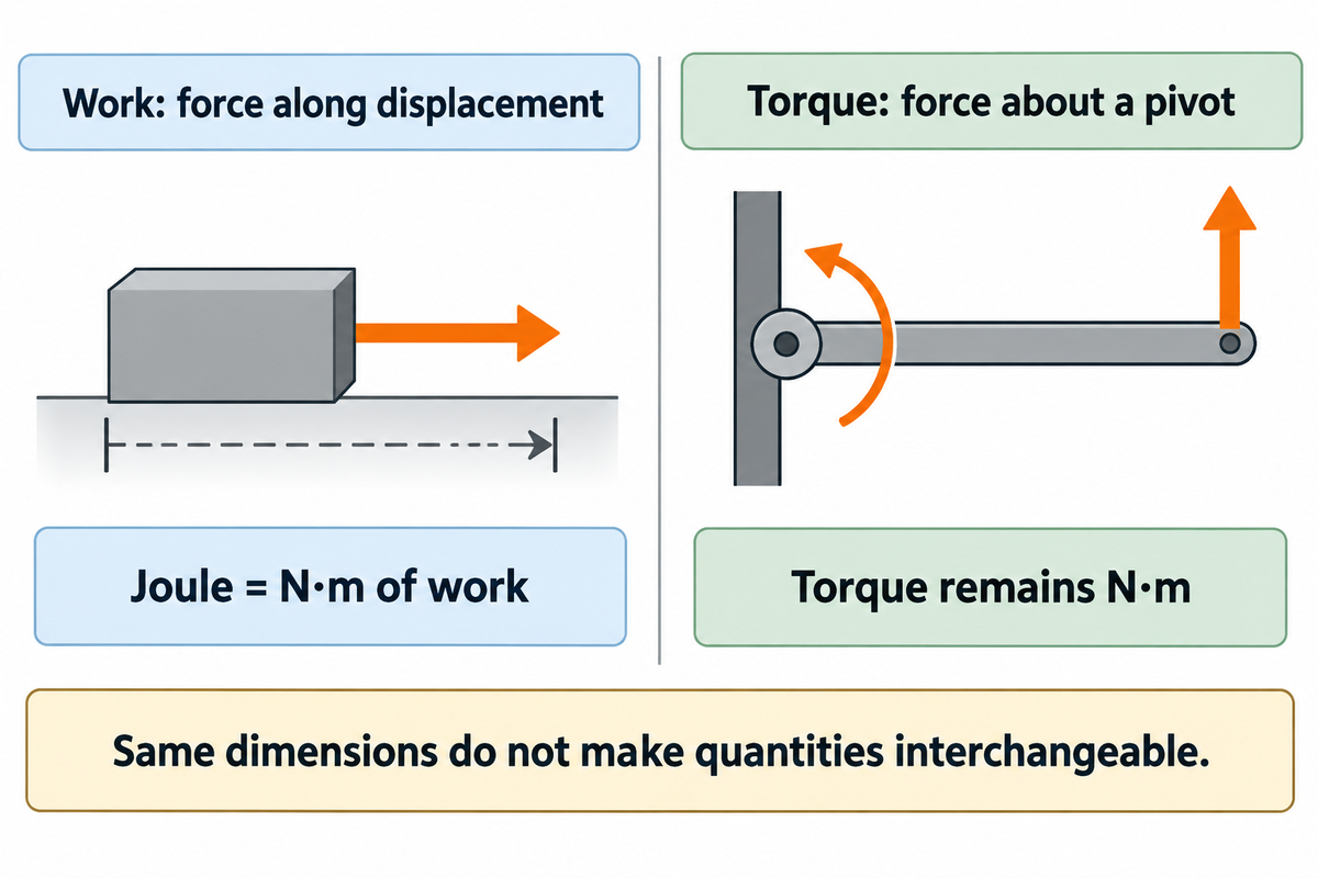 Energy and torque share dimensions, but NIST SP 330 specifies that torque is not expressed in joules.
