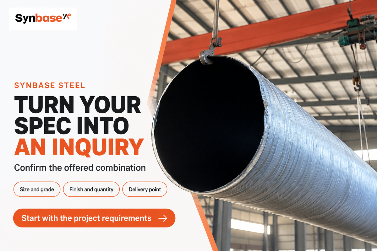 Synbase's catalogue is an inquiry starting point; request the exact size, grade, finish and delivery combination.