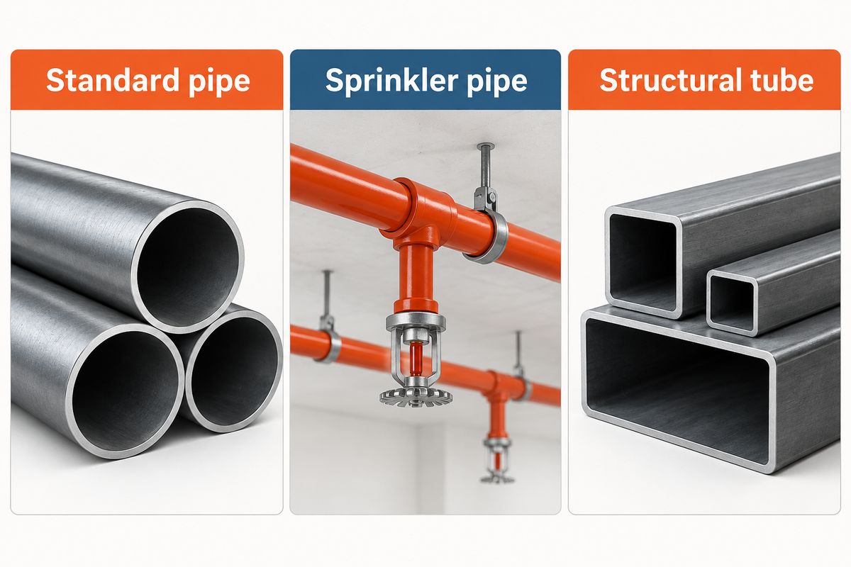 Zekelman lists standard, sprinkler and structural products; select the relevant product family, per its company information.